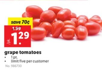 Lidl Grape tomatoes offer