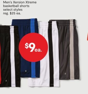 JC Penney Men's xersion xtreme basketball shorts offer