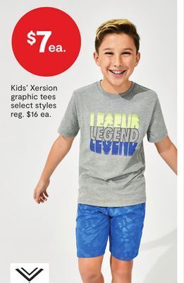 JC Penney Kids' xersion graphic tees offer