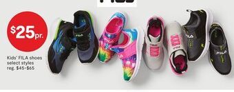 JC Penney Kids' fila shoes offer