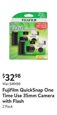 Walmart Fujifilm quicksnap one time use 35mm camera with flash offer