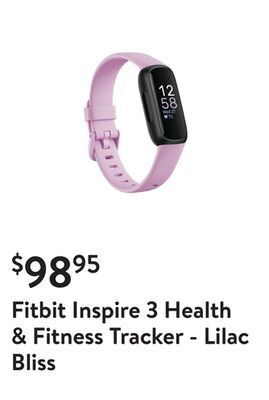 Walmart Fitbit inspire 3 health & fitness tracker - lilac bliss offer