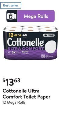 Walmart Cottonelle ultra comfort toilet paper offer