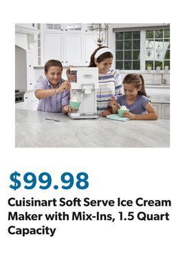 Sam's Club Cuisinart soft serve ice cream maker with mix-ins, 1.5 quart capacity offer