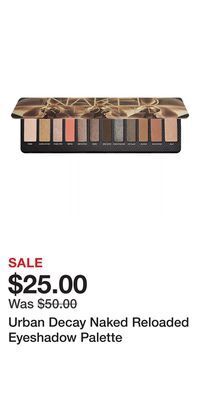 Kohl's Urban decay naked reloaded eyeshadow palette offer