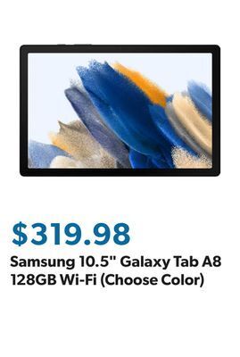 Sam's Club Samsung 10.5 galaxy tab a8 128gb wi-fi (choose color) offer