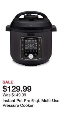 Kohl's Instant pot pro 6-qt. multi-use pressure cooker offer