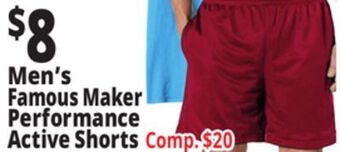 Ocean State Job Lot Men's famous maker performance active shorts offer