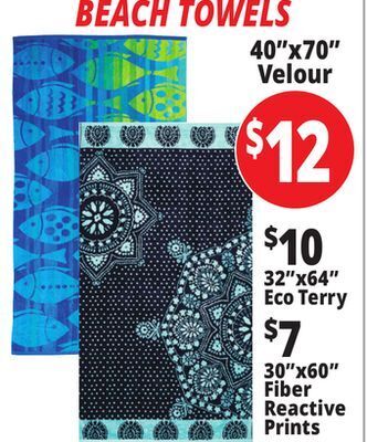 Ocean State Job Lot Beach towels offer
