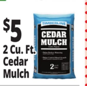 Ocean State Job Lot Timberline cedar mulch, 2 cu ft offer
