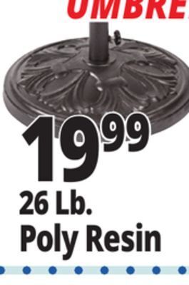 Ocean State Job Lot Polyresin umbrella base, 26 lbs offer