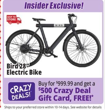 Ocean State Job Lot Electric bikes offer