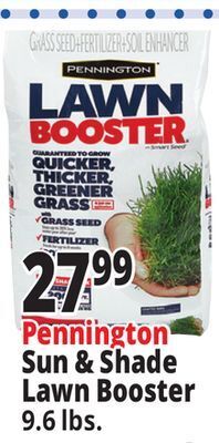 Ocean State Job Lot Pennington lawn booster with smart seed sun and shade mix, 9.6 lbs offer