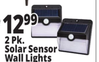 Ocean State Job Lot Outdoor living accents solar sensor wall lights, 2 count offer