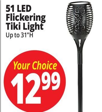 Ocean State Job Lot Solar powered 51 led flickering flame tiki torch light offer