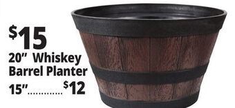 Ocean State Job Lot 20 whiskey barrel resin planter offer
