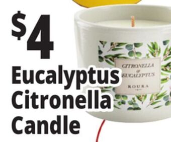 Ocean State Job Lot Roura citronella & eucalyptus candle offer