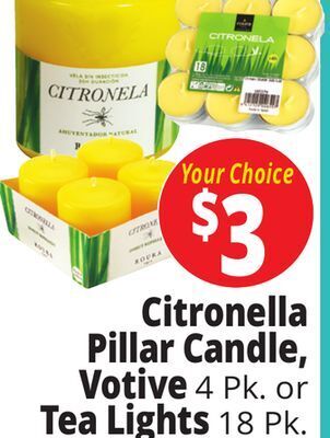 Ocean State Job Lot Citronella tea lights, 18 pack offer