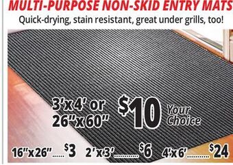Ocean State Job Lot Multi-purpose non-skid entry mats offer