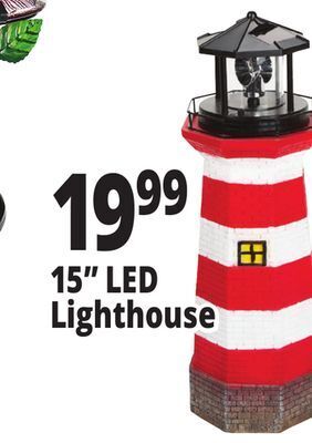 Ocean State Job Lot Solar lighthouse with rotating led light, 15 offer