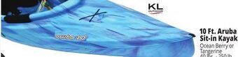 Ocean State Job Lot Kl outdoor aruba 10' sit-in kayak, ocean berry offer