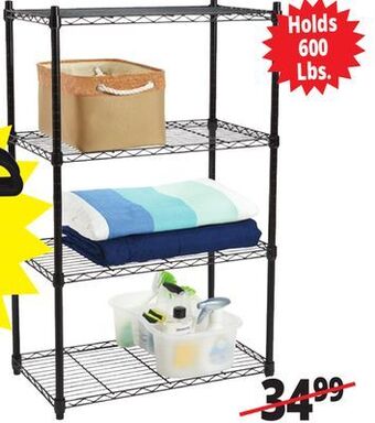 Ocean State Job Lot 4-tier household wire shelving offer