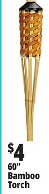 Ocean State Job Lot 60 woven bamboo torch with cap offer