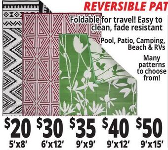 Ocean State Job Lot Reversible outdoor rugs offer