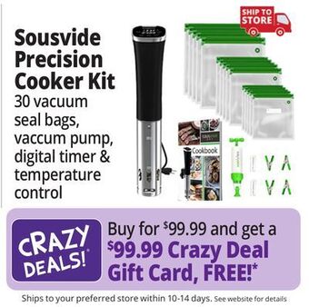 Ocean State Job Lot Sousvide art precision cooker kit offer