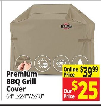 Ocean State Job Lot Premium bbq grill cover offer