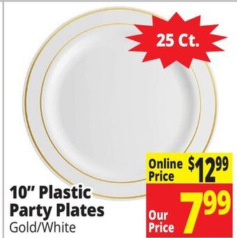 Ocean State Job Lot 10 plastic party plates offer