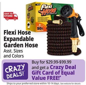 Ocean State Job Lot Flexi hose expandable garden hose offer