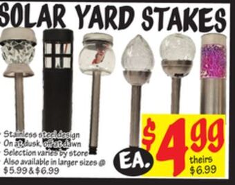 Ollie's Solar yard stakes offer