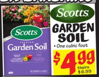 Ollie's Scotts garden soil offer