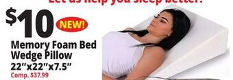 Ocean State Job Lot Memory foam bed wedge pillow offer