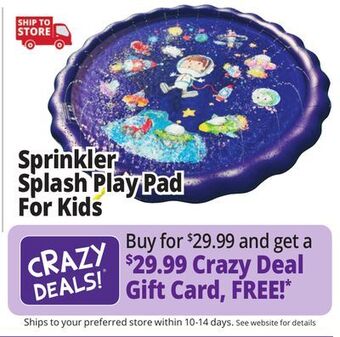 Ocean State Job Lot Sprinkler splash play pad for kids, 67 offer