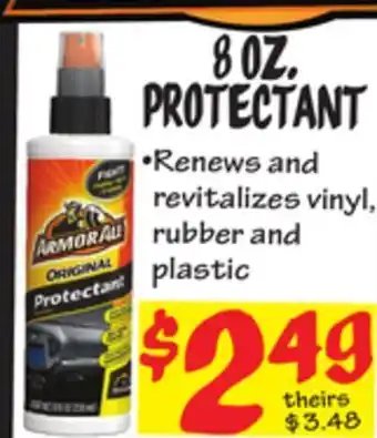 Ollie's Armor all 8 oz. protectant offer