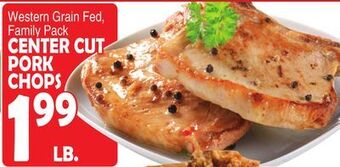Bravo Supermarkets Center cut pork chops offer