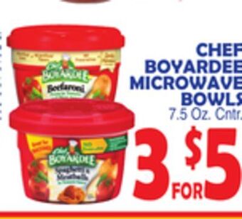 Bravo Supermarkets Chef boyardee microwave bowls offer
