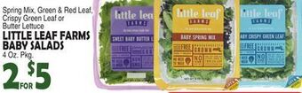 Bravo Supermarkets Little leaf farms baby salads offer