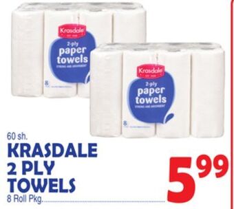 Bravo Supermarkets Krasdale 2 ply towels offer