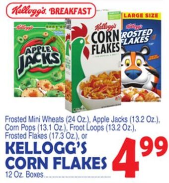 Bravo Supermarkets Kellogg's corn flakes 12 oz. boxes offer