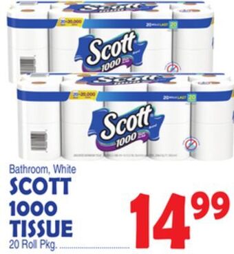 Bravo Supermarkets Scott 1000 tissue offer