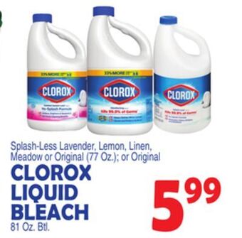 Bravo Supermarkets Clorox liquid bleach offer