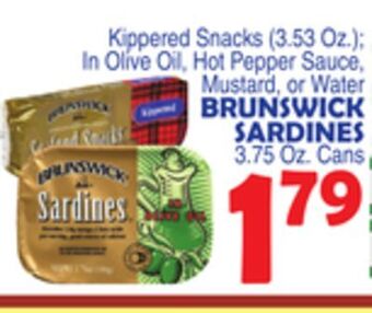Brunswick sardines 3.75 oz. cans