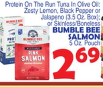 Bravo Supermarkets Bumble bee salmon 5 oz. pouch offer