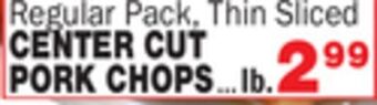 Bravo Supermarkets Center cut pork chops offer