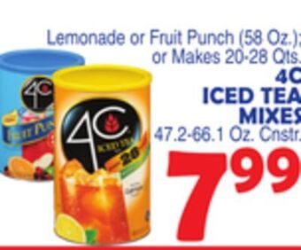 Bravo Supermarkets 4c iced tea mixes 47.2-66.1 oz. cnstr. offer