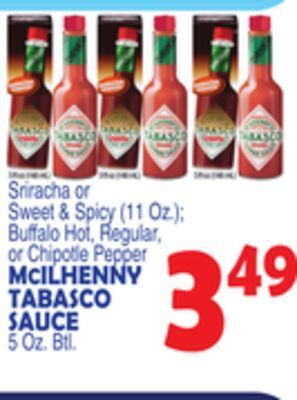 Bravo Supermarkets Mcilhenny tabasco sauce offer