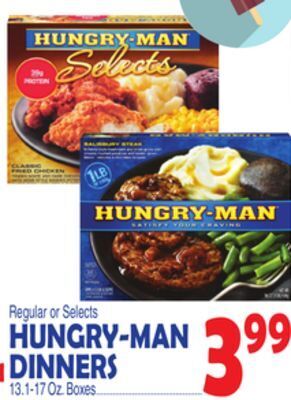 Bravo Supermarkets Hungry-man dinners offer